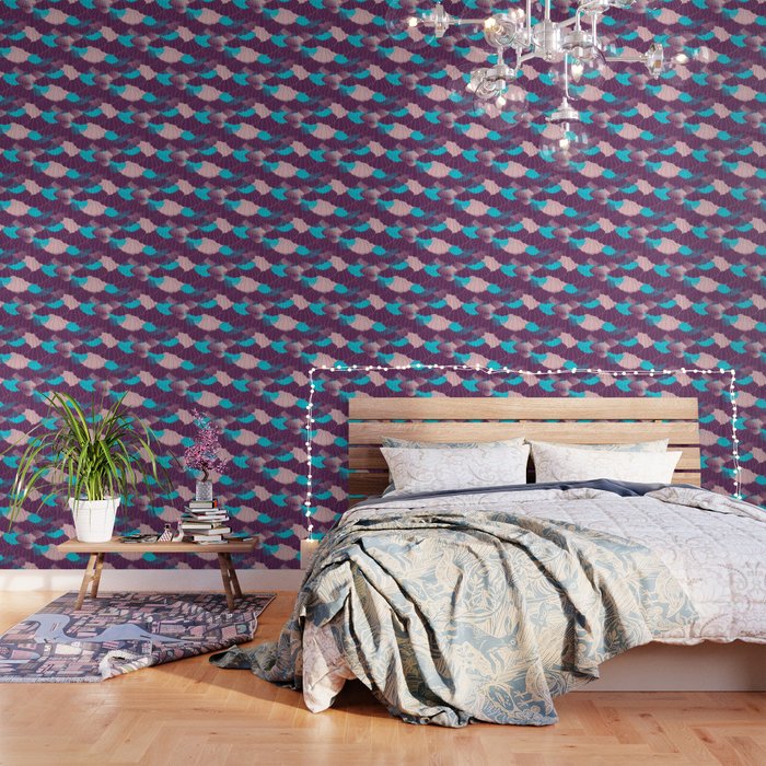 Scallop Abstract Purple Pink Blue Wallpaper