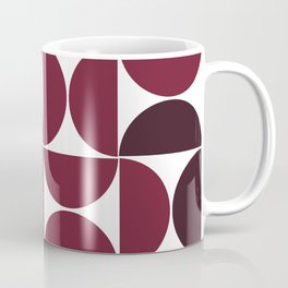 Burgundy mid century modern geometric shapes Mug