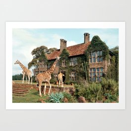Giraffe Manor Art Print