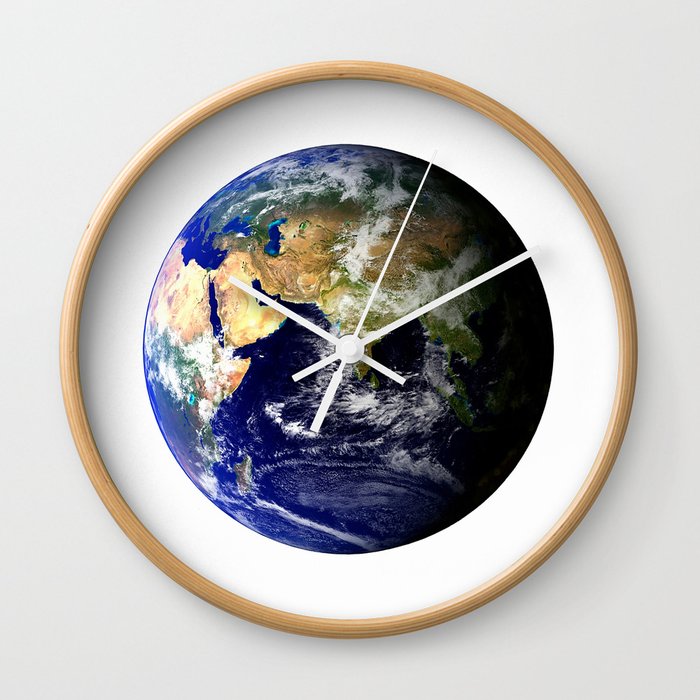 Earth Globe Wall Clock
