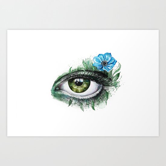 Green Eye Art Print