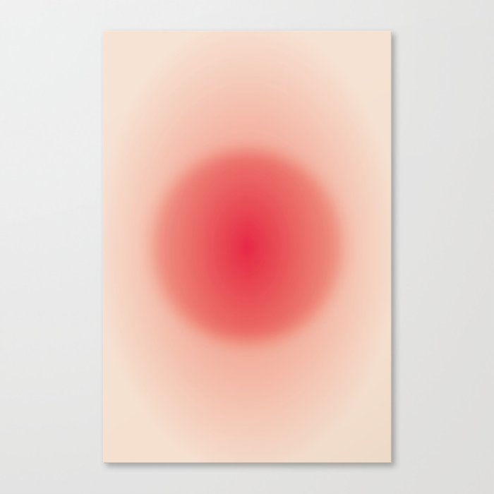 Roseball — red ball, illustration, ball, circle, shine, japan, asian art, geometric, love, summer Canvas Print