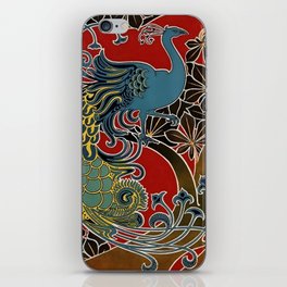 “Art Nouveau Peacock” by Gisbert Combaz iPhone Skin