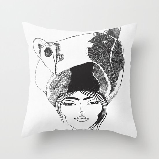 PolarGirl Throw Pillow