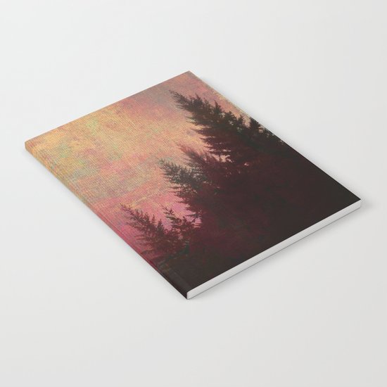 Repose, Abstract Landscape Trees Sky Notebook