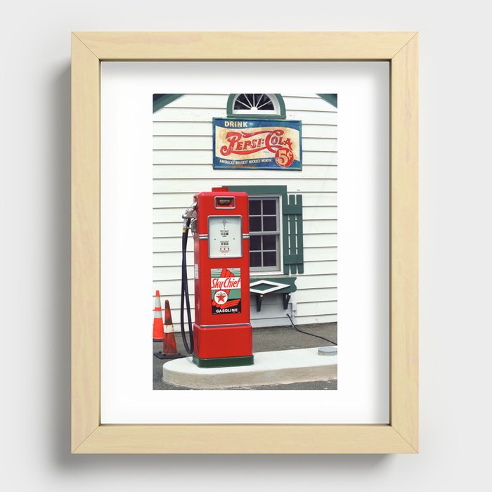 Route 66 - Illinois Vintage Pump 2008 Recessed Framed Print