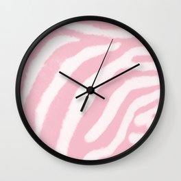Pastel pink zebra print Wall Clock