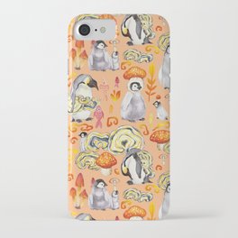 Penguins mushroom family - orange iPhone Case