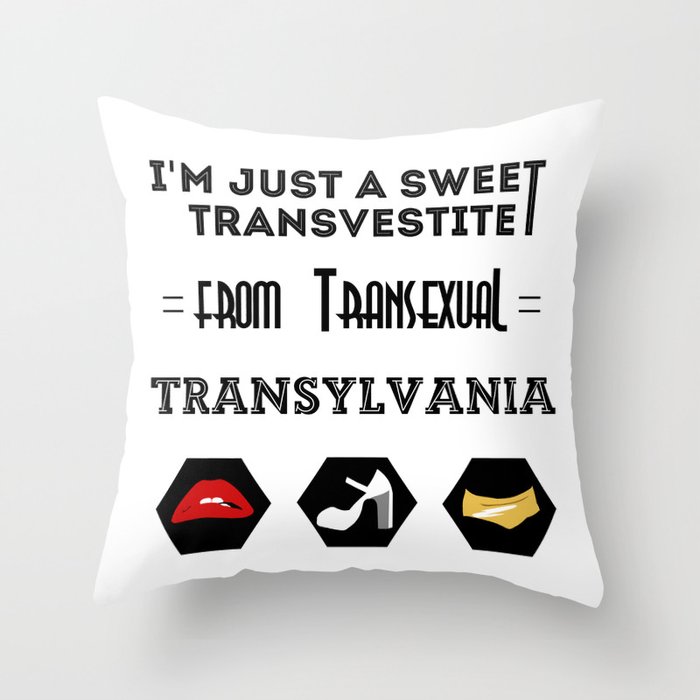 Sweet Transvestite Throw Pillow