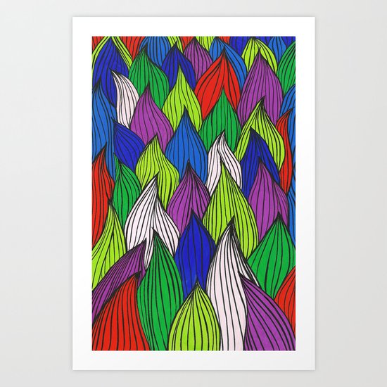 Dancin onions Art Print