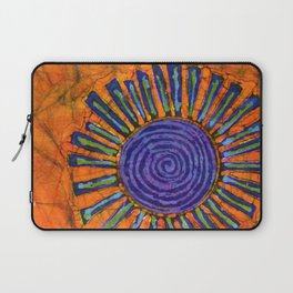 Orange and purple Floral batik Laptop Sleeve