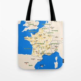 France map design Tote Bag