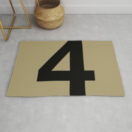 Number 4 (Black & Sand) Area & Throw Rug