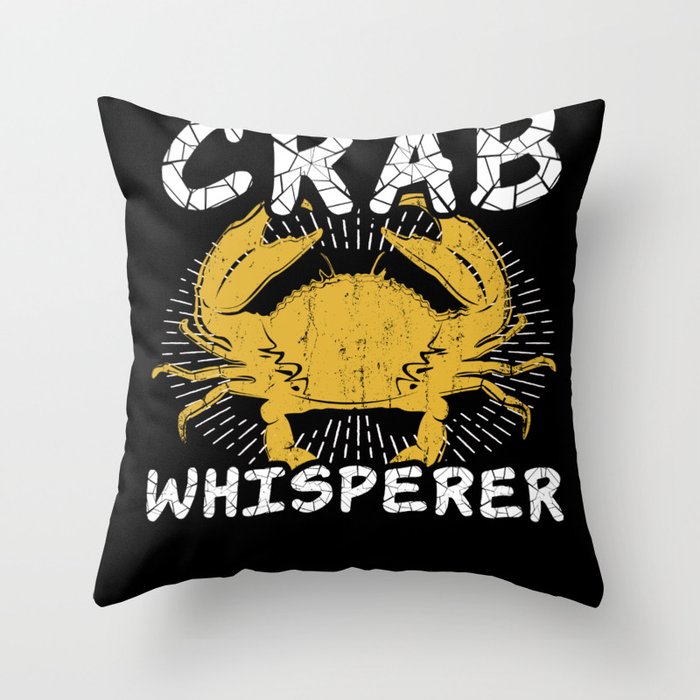Crab Whisperer Great Seafood Boil Crawfish Boil Throw Pillow