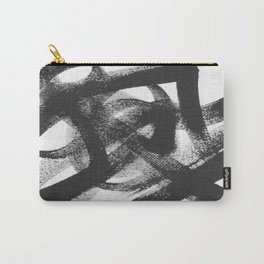 Black Abstract Gibberish  Carry-All Pouch