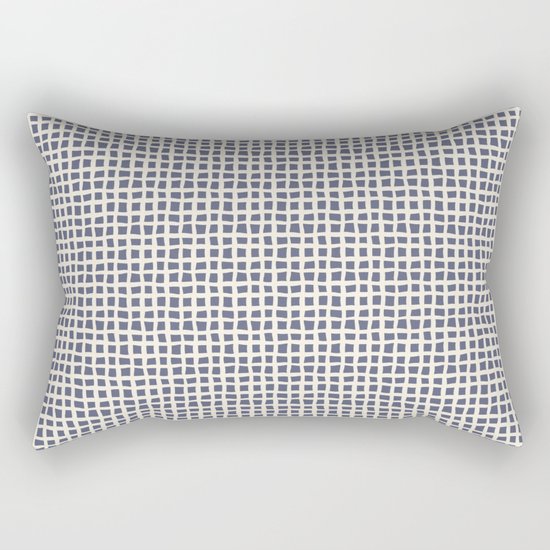 Blue Scribbles Pattern 07 Rectangular Pillow