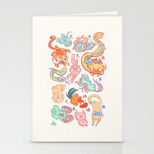 Chinese Animals of the Year Stationery Cards