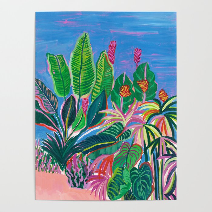 Tropical Patio Poster