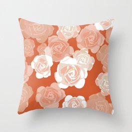 Safrano Rose - Terracotta. Throw Pillow
