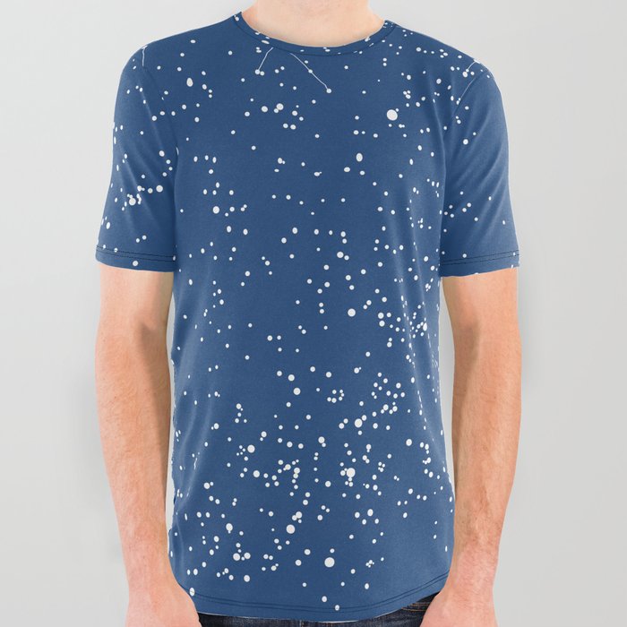Night Sky Star Map All Over Graphic Tee