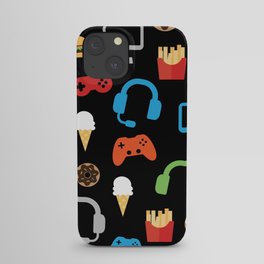 Video Game Party Snack Pattern iPhone Case