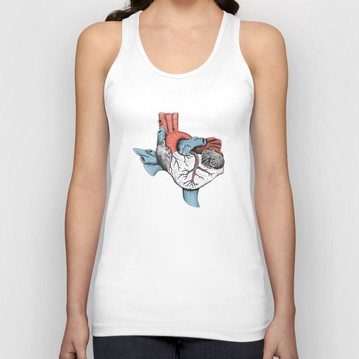 The Heart of Texas (Red, White and Blue) Tank Top