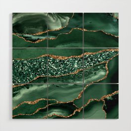 Agate Glitter Ocean Texture 16 Wood Wall Art