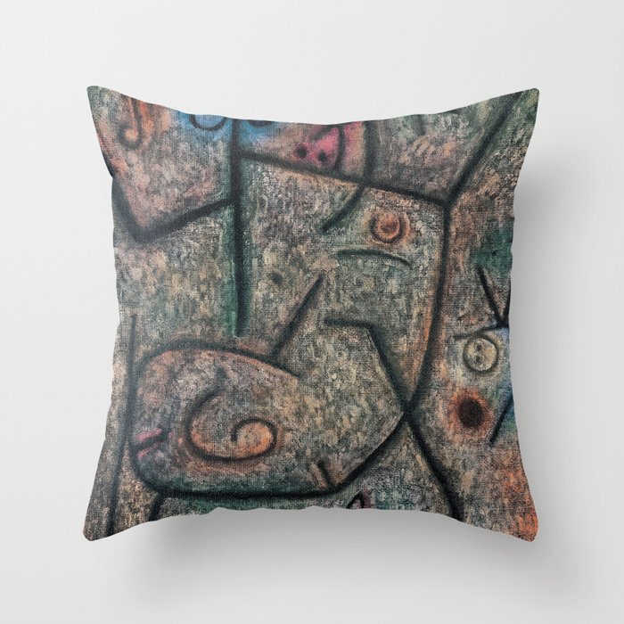 Oh! These Rumors Abstract "painting · modern · abstract art " Paul Klee Throw Pillow