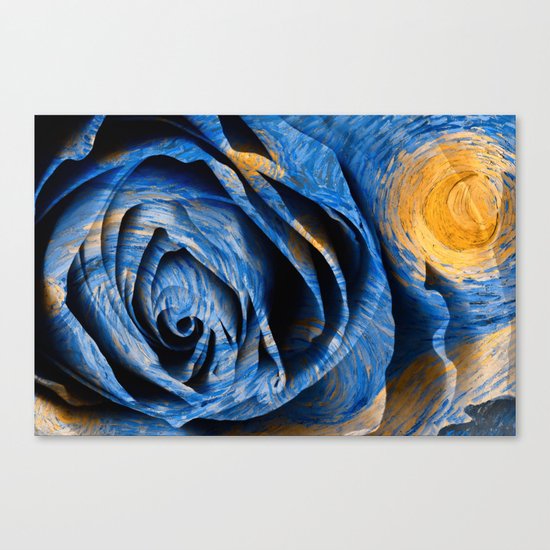 Starry Night Rose Canvas Print