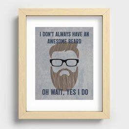 Awesome Beard Recessed Framed Print
