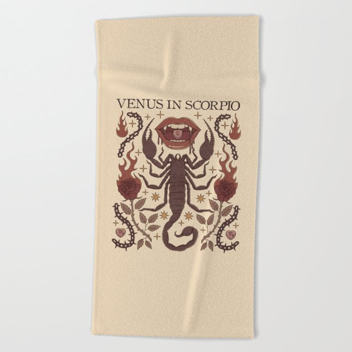 Venus in Scorpio Beach Towel