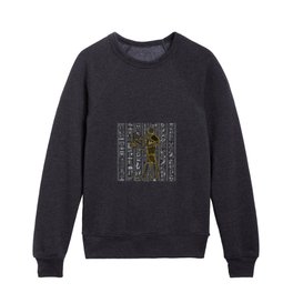 Hieroglyphics Gift - Egyptian Hieroglyph - Egypt Statue Ankh - Egypt Lover Gift - Ancient Egyptian S Kids Crewneck