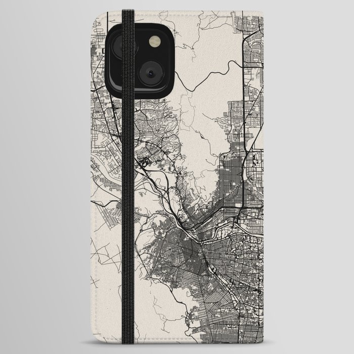 El Paso Black & White Map iPhone Wallet Case