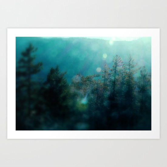 Forest-Blue Art Print
