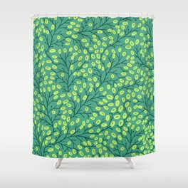 Vintage floral seamless pattern Shower Curtain