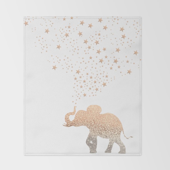 GOLD ELEPHANT Throw Blanket by monikastrigel Society6