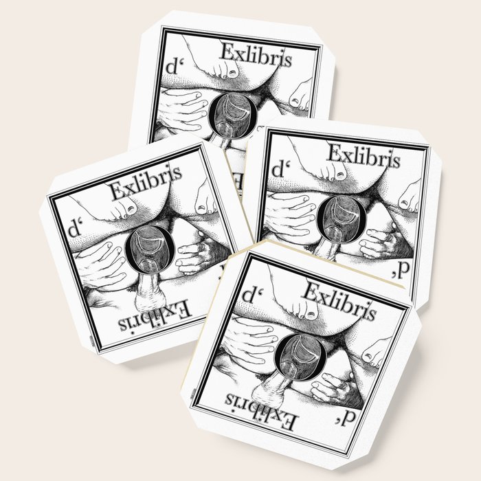 Asc 471 L Ex Libris D O The Target Coaster By Apolloniasaintclair Society6