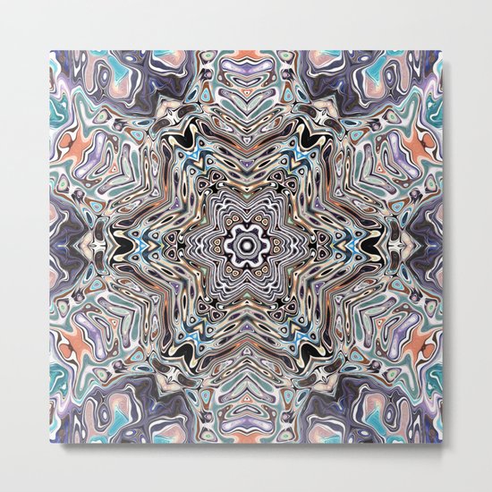 Colorful Kaleidoscopic Abstract Metal Print