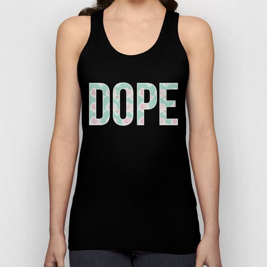Dope Floral Teal Unisex Tank Top