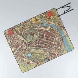 Vintage Map of Celle, Germany Picnic Blanket