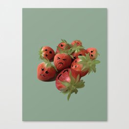 emotional strawberries Canvas Print
