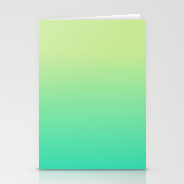 OMBRE TROPICAL GREEN COLOR Stationery Cards