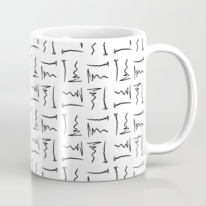 free scribble 4 Black and white Coffee Mug