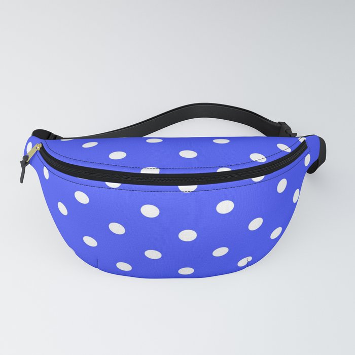 Light Indigo Blue Polka Dots Fanny Pack