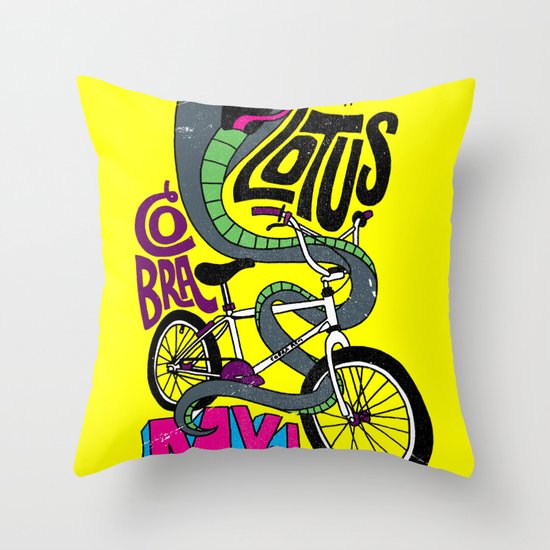 Lotus BMX Throw Pillow