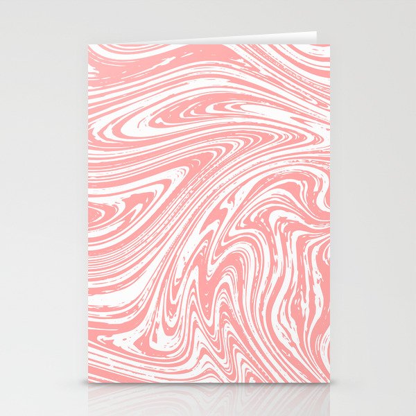 Coral Pink & White Marble Texture - Mix & Match With Simplicity of Life Stationery Cards