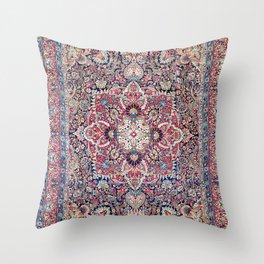 Kashan Central Persian Rug Print Throw Pillow
