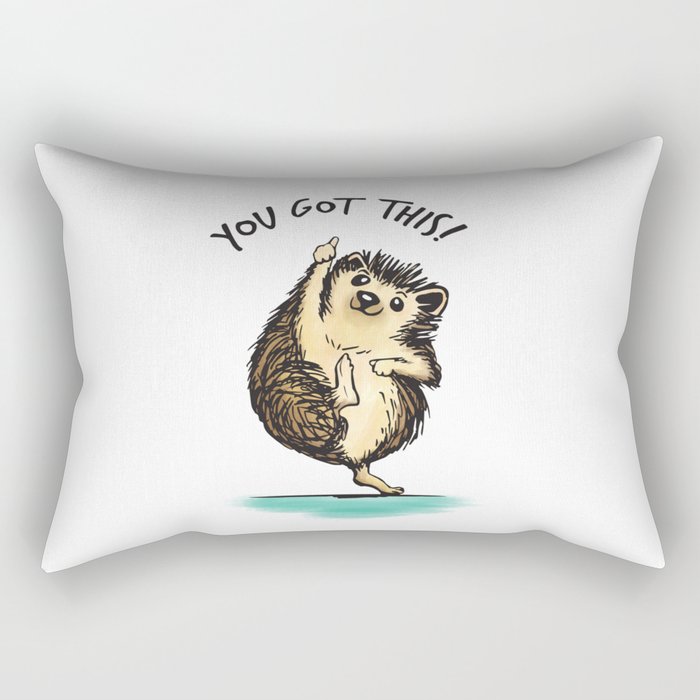 Motivational Hedgehog Rectangular Pillow