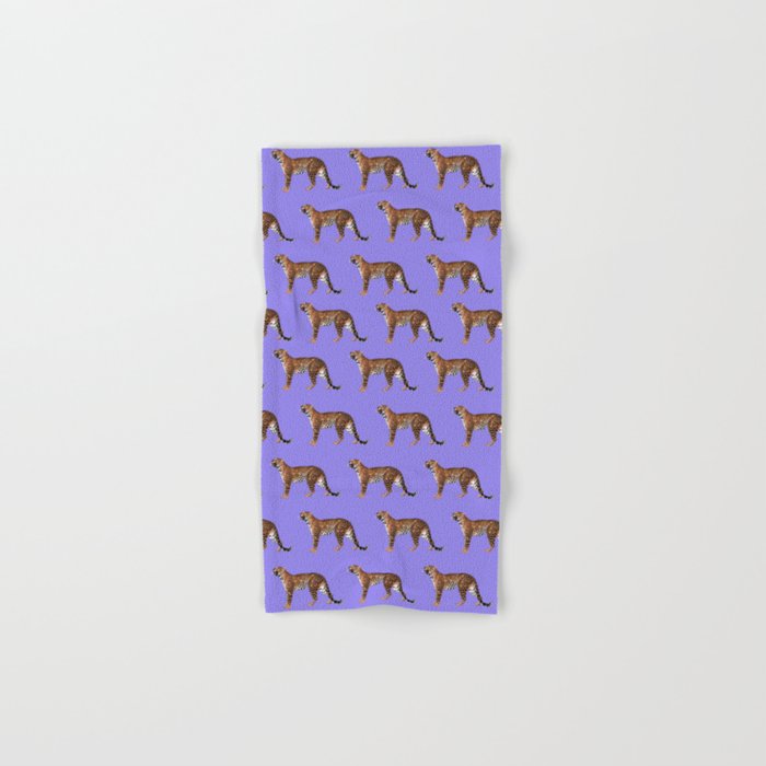 Purple Leopard Hand & Bath Towel