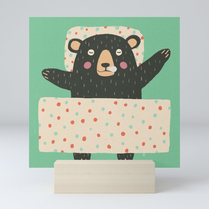 Hi bear nating Mini Art Print
